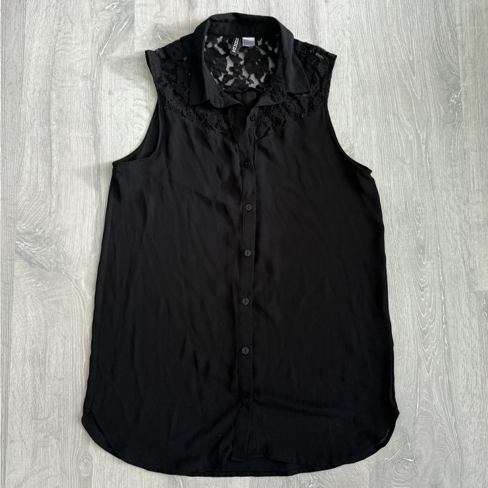 H&M Black Lace Sleeveless Top